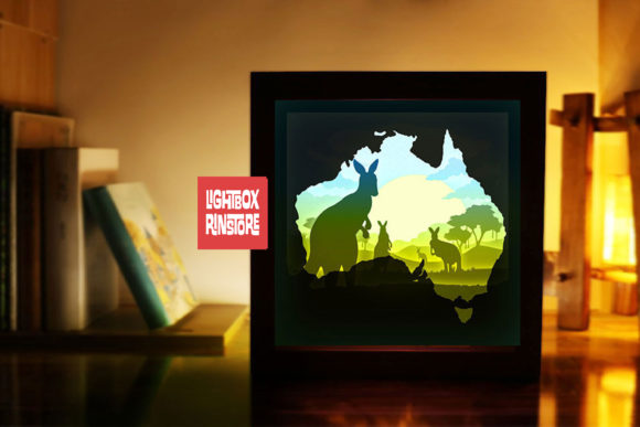 130 Australia Kangaroo: A 3D SVG for Dynamic Shadow Box Designs
