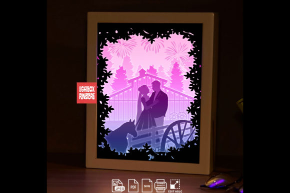 198 Marry Me 3D SVG Lightbox: A Romantic Touch for Local Branding and Packaging