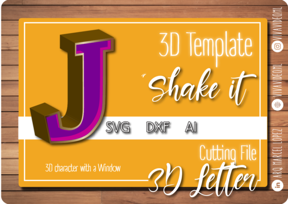 3D Letter with Window J: A Stylish 3D SVG Shape for Editorial and Web Design