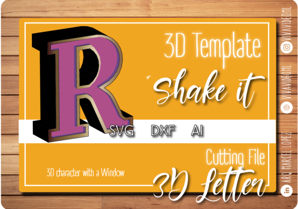 3D Letter with Window R: A Stylish 3D SVG for Creative Branding and Packaging Design