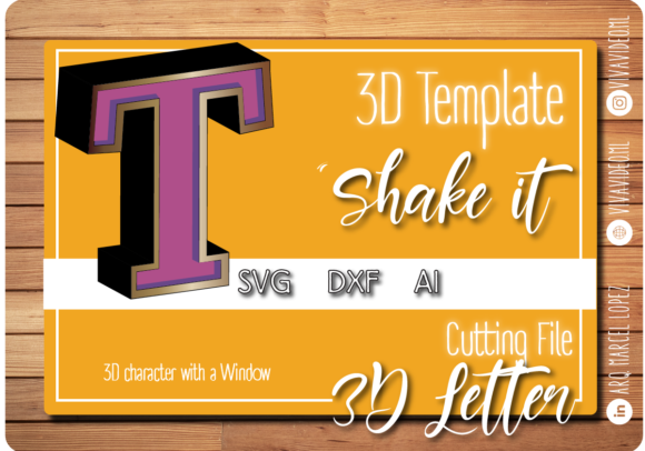 3D Letter with Window T: A Stylish SVG for Crafters & Small Business Designers