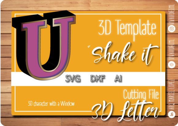 3D Letter with Window U: A Playful 3D SVG for Sweet Brand Touches