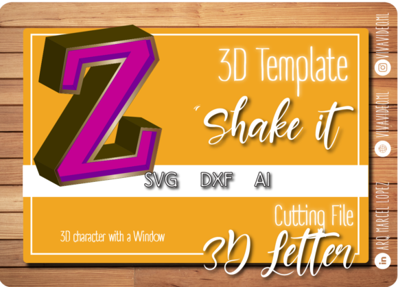 3D Letter with Window Z: A Playful 3D SVG for Creative Product Designers