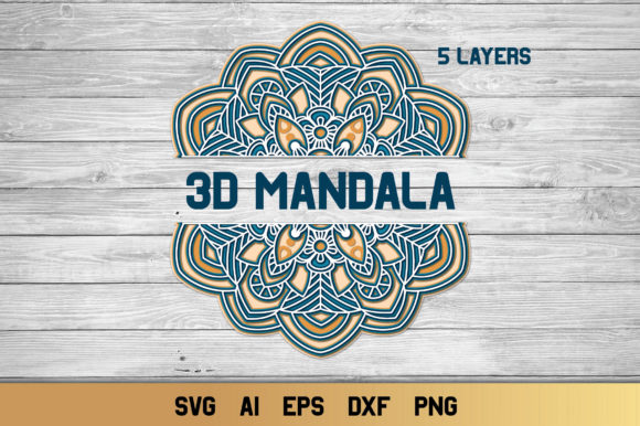 3D Split Mandala Multi Layer SVG for Etsy & Print-on-Demand Sellers