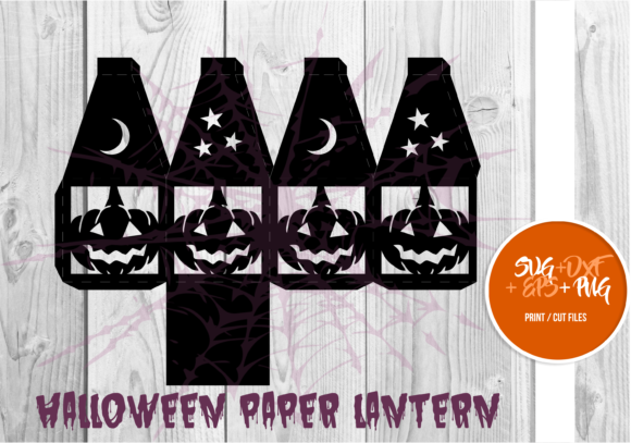 Halloween Paper Lantern Series 011: A 3D SVG Shape for Seasonal Blog Design