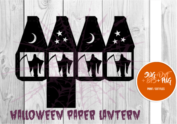 Halloween Paper Lantern Series 027: A 3D SVG Shape for Seasonal Blog Design