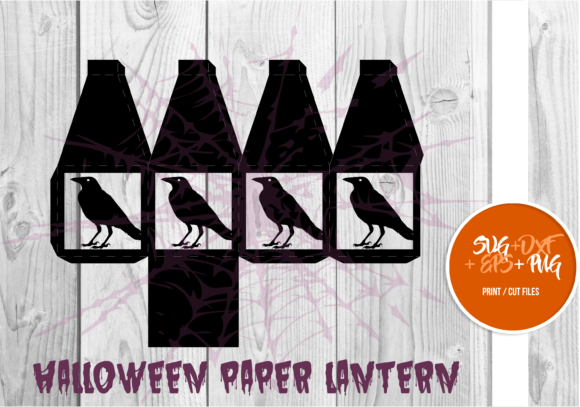Halloween Paper Lantern Series 109: 3D SVG Shapes for Seasonal Branding