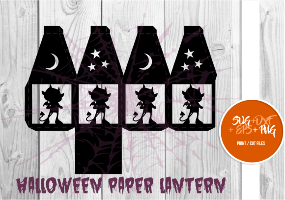 Halloween Paper Lantern Series 122: 3D SVG Shapes for Seasonal Branding
