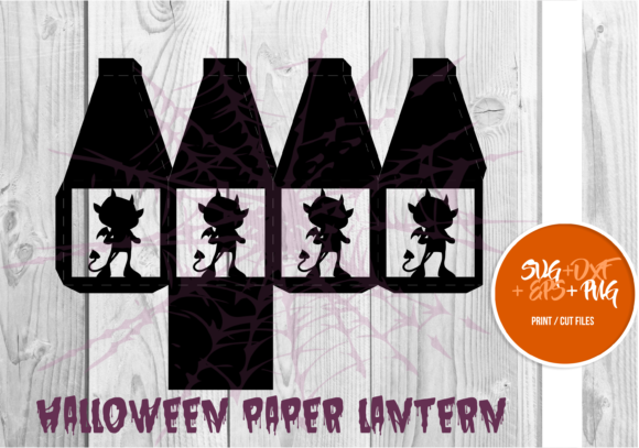 Halloween Paper Lantern Series 123: 3D SVG Shapes for Festive Branding