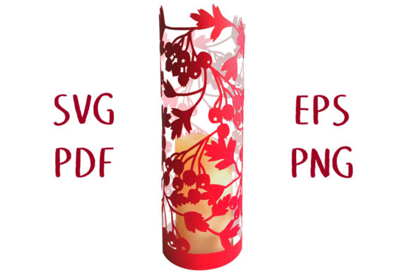 Hawthorn Berry Lantern 3D SVG for Branding & Marketing Visuals
