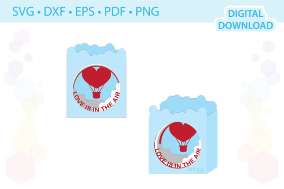 Love is in the Air Tunnel Card Cut File – A 3D SVG for Romantic Crafts & Handmade Business