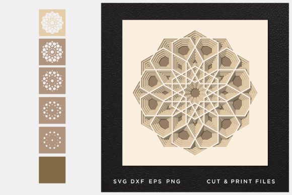 Mandala Cut File: 3D SVG Shapes for Modern Branding & Marketing Visuals