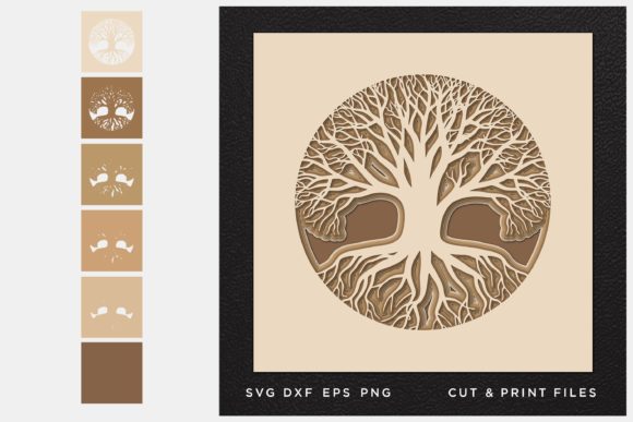 Tree of Life Cut File: A 3D SVG Shape That Works for Etsy & Print-on-Demand Sellers